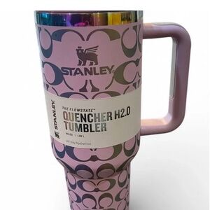 Stanley Pink and Chrome Patterned Tumbler